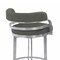 Armen Living Prinz 30" Bar Height Swivel Gray Faux Leather and Brushed Stainless Steel Bar Stool LCPRBAGRBS30 - alternate 2